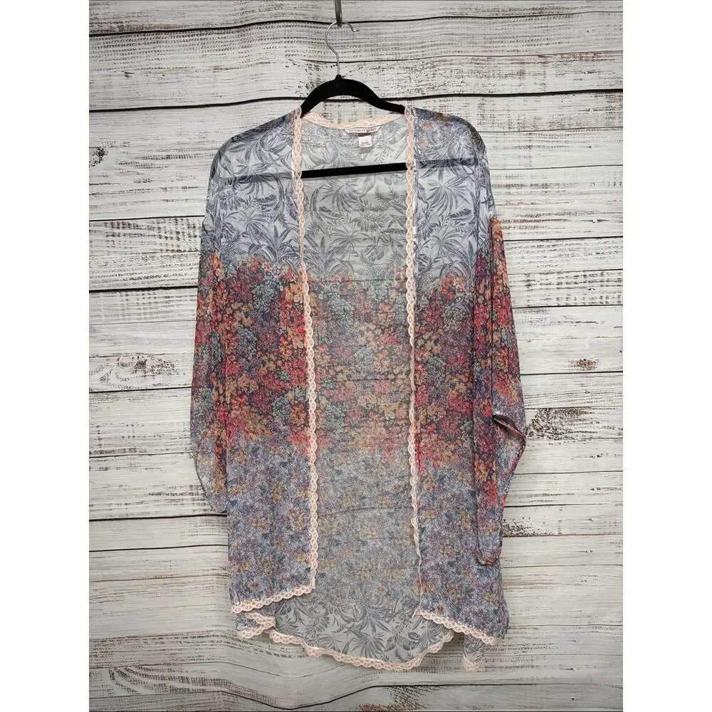 Victoria's Secret Sheer Cover-Up Robe Kimono XS/S